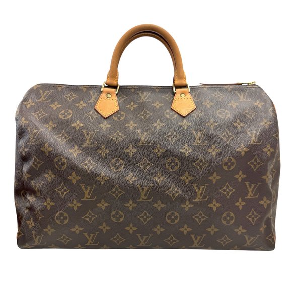 LOUIS VUITTON Brown Monogram Speedy 40 Boston Bag - Picture 1 of 15